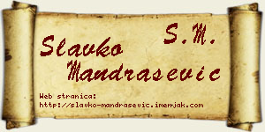 Slavko Mandrašević vizit kartica